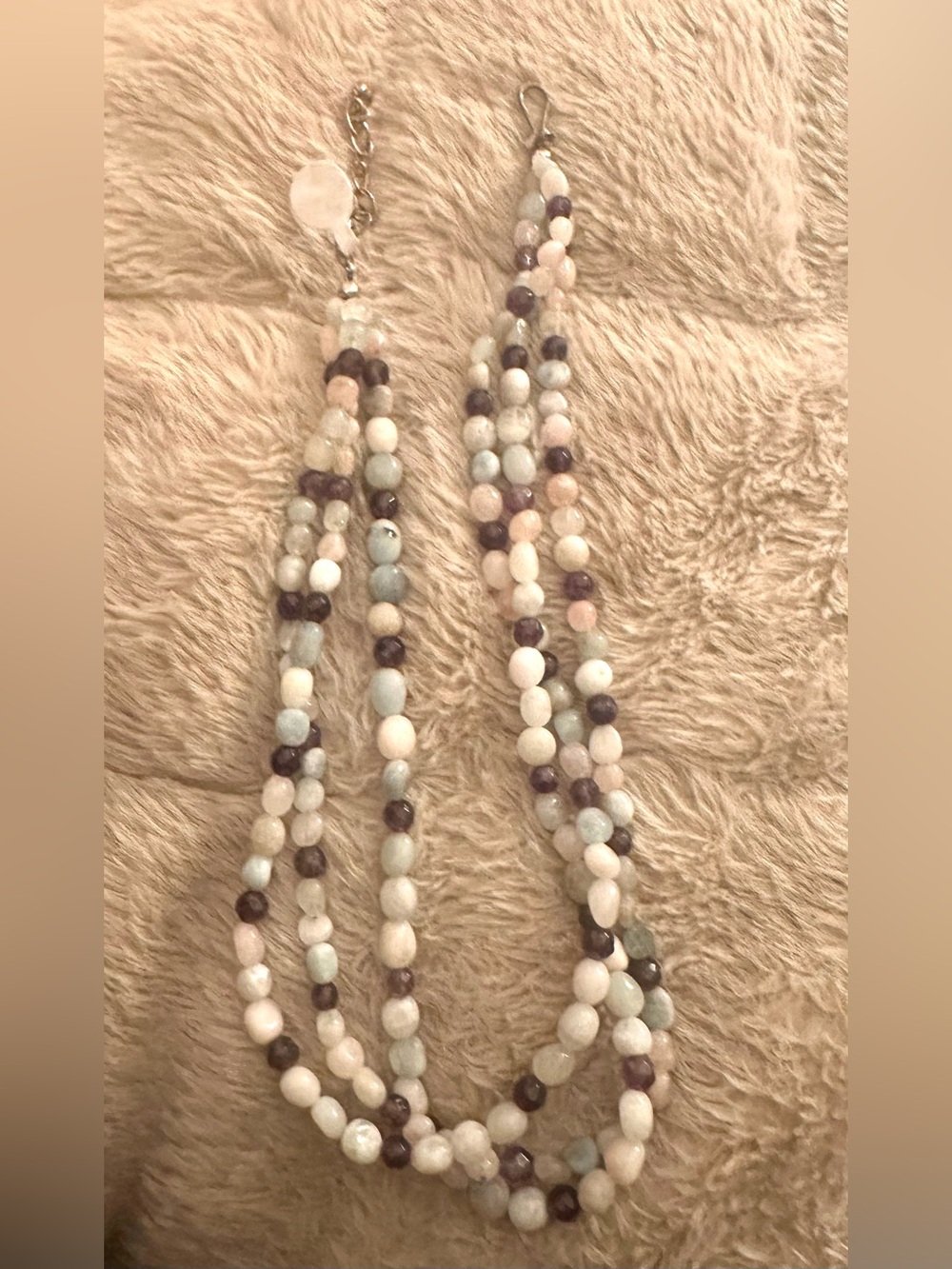 Multi-Strand Pastel stone Necklace - Unbranded